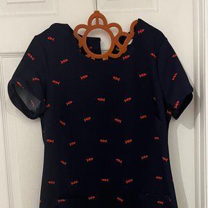 Fish Print Shirt Dress